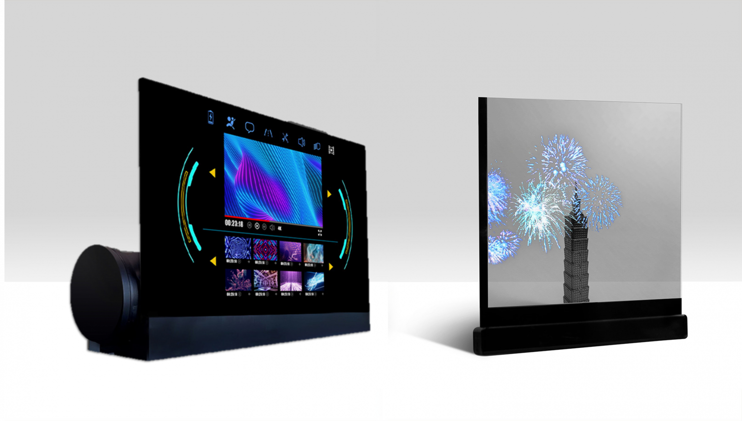 可捲式、折疊性、高透明